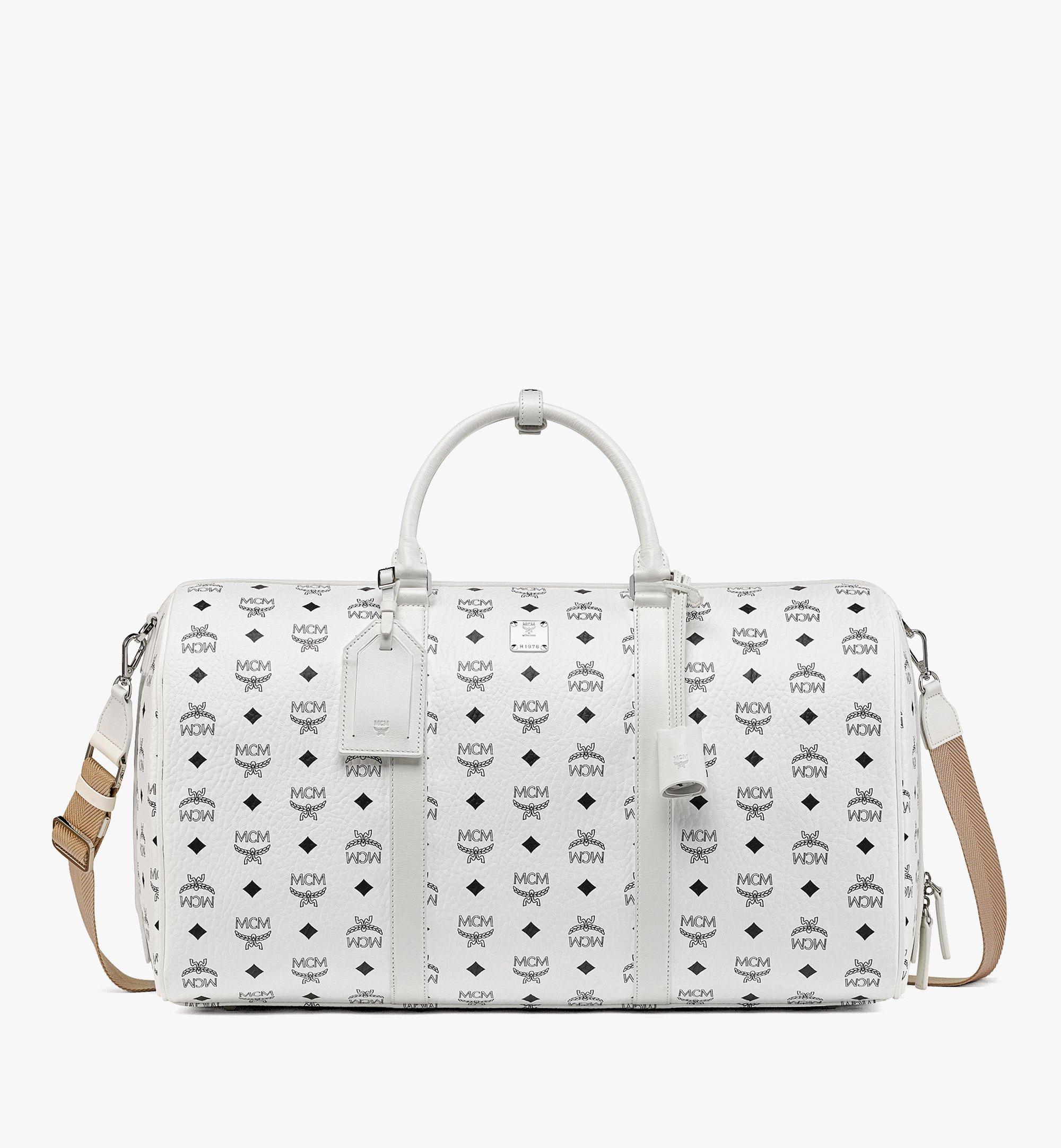 White mcm online bag